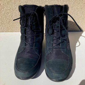 Ecco Waterproof, Goretex, Black Winter Boots, Size 9